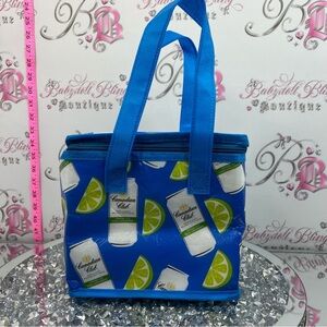 Canadian club mini cooler bag limes drinks beach Blue Lime & Can Cooler Tote